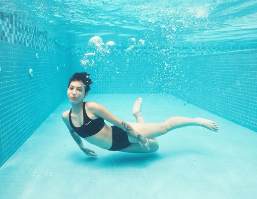 Original underwater portrait